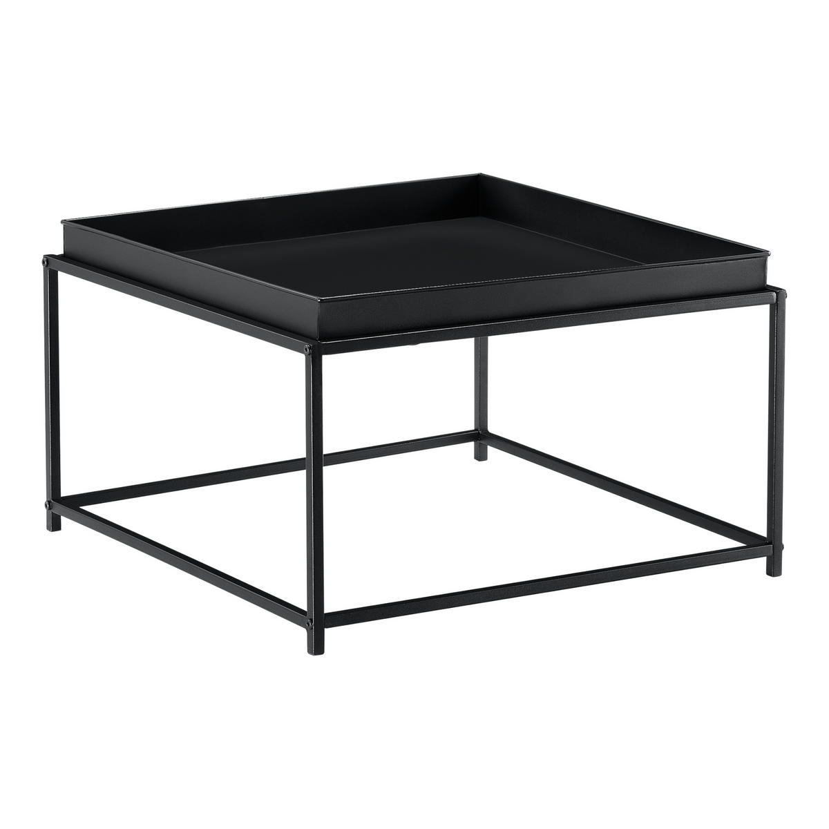 BEISTELLTISCH Lipizza - Schwarz, Metall (59/59/36cm) - [en.casa]