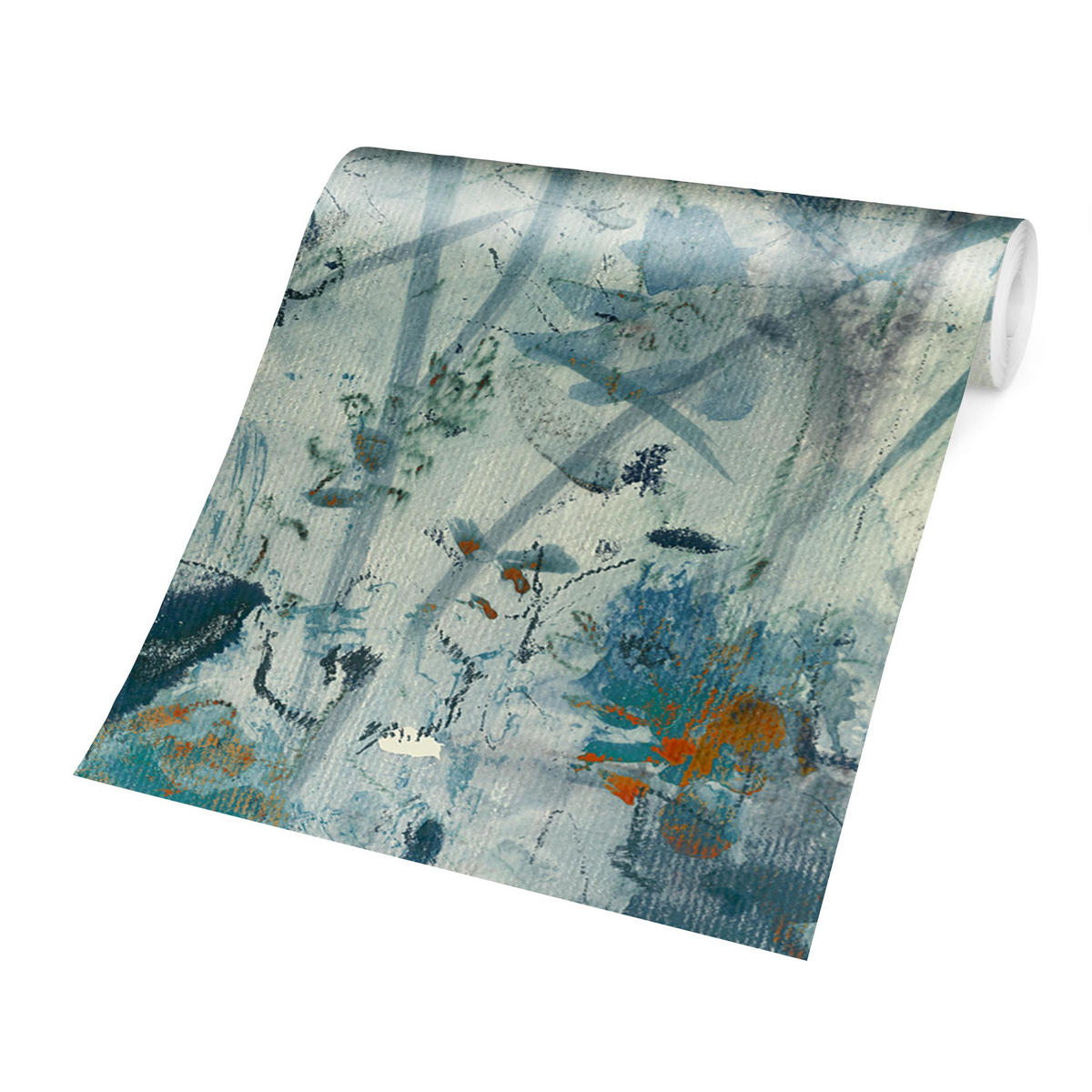 FOTOTAPETE Blaue Frühlingswiese I 432/290 cm - Blau, Papier (432/290cm) - Bilderwelten