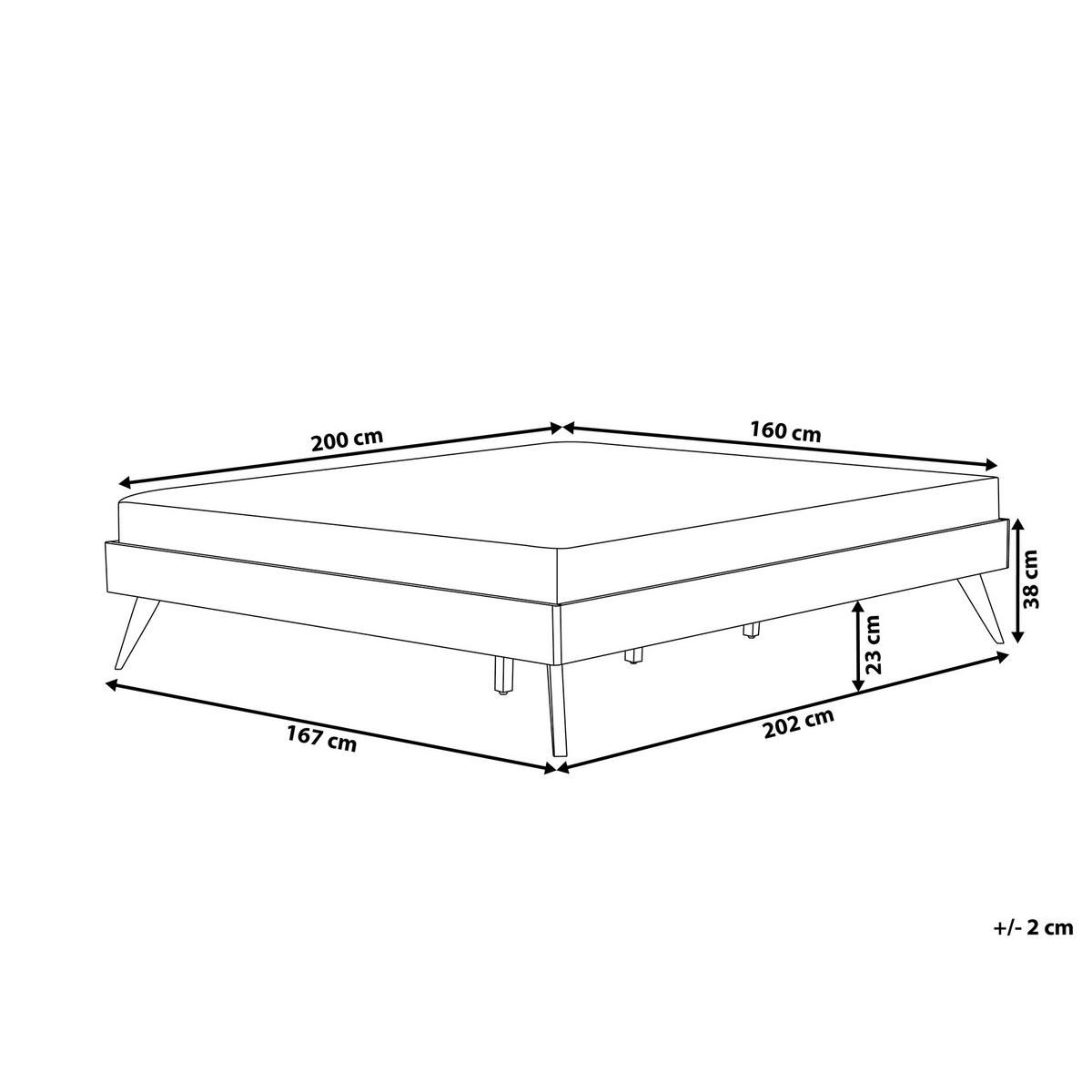 BETT 160/200 cm Dunkler Holzfarbton Berric - Dunkelbraun, Holzwerkstoff (160/200cm) - Beliani