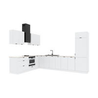 ECKKÜCHE – 340 cm – KU-S60 – Lunara – Weiß – ohne E-Geräte - Weiß, Holzwerkstoff (340/203/56cm) - hi-markt