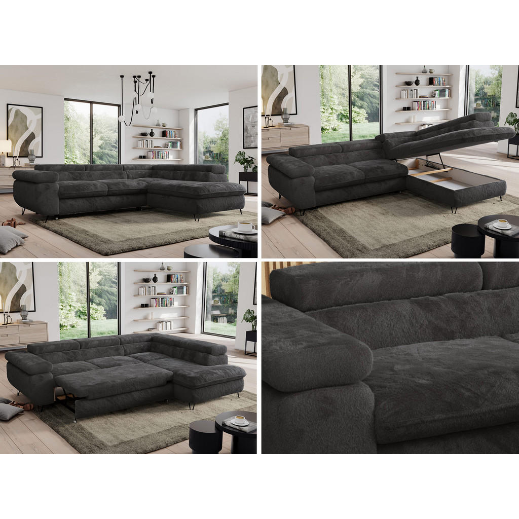Thumbnail - MKS Ecksofa, Anthrazit, Textil, 3-Sitzer, L-Form, 273x208 cm, Oeko-Tex®, Wohnzimmer, Sofas & Couches, Wohnlandschaften, ...