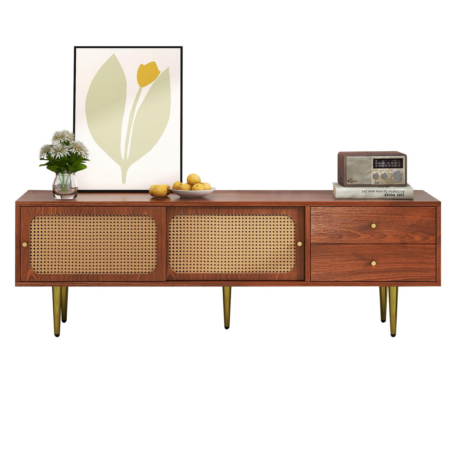 TV-ELEMENT braun 160/40/60 cm - Braun, Holz (40/60/160cm) - Urban Meuble