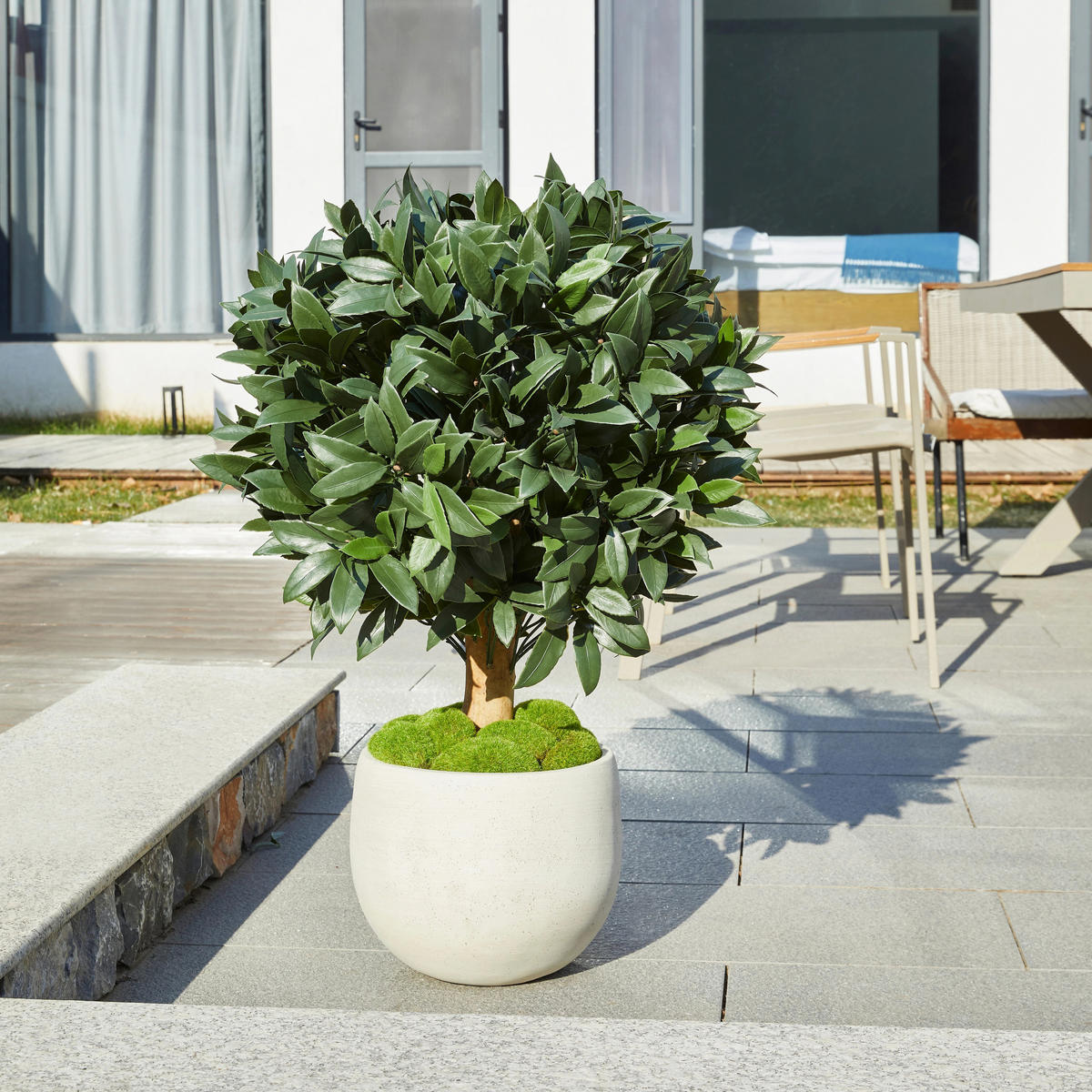 KUNSTBAUM Künstlicher Lorbeerbaum – Vaelis 75 cm - Grün, Kunststoff (75cm) - aplanta