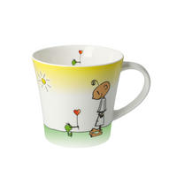 TEETASSE Der kleine Yogi Glücklich, Fine Bone China, Bunt, 350 ml - Multicolor, Keramik (0.35L) - Goebel