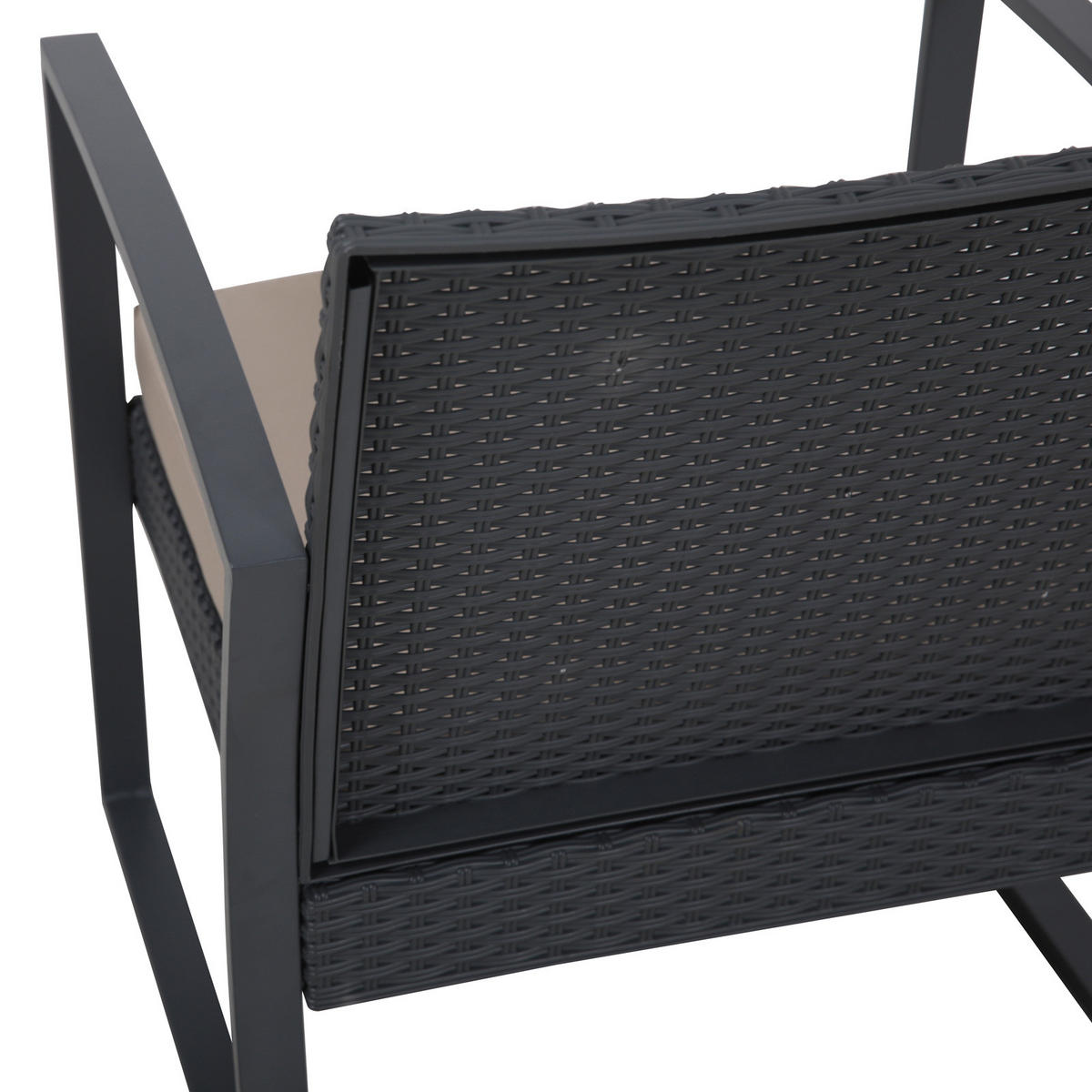 GARTENSET Lois L Schwarz/Beige - Beige/Schwarz, Kunststoff - SVITA