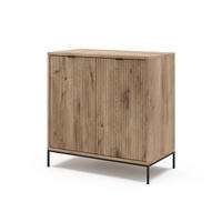 KOMMODE Eliza Viking Oak 80 x 81.2 cm mit 2 Türen - Eiche Wotan, Holzwerkstoff (42/81.2/80cm) - Vicco