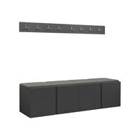MOBILIER PENTRU HOL Orion VII - grafit/gri, material plastic/compozit lemnos (168/42/46cm) - MIRJAN24