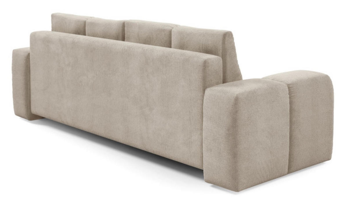 SOFA Beige SOHI Mit Schlaffunktion Und Bettkasten - Beige, Textil (259/90/99cm) - Sepro Meble