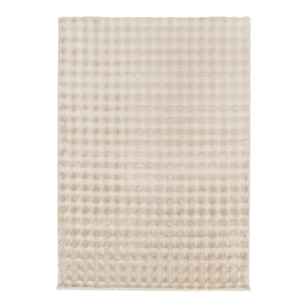 TEPPICH ultraweich mit Relief-Effekt Beige - Beige, Textil (80/150cm) - AFK Living