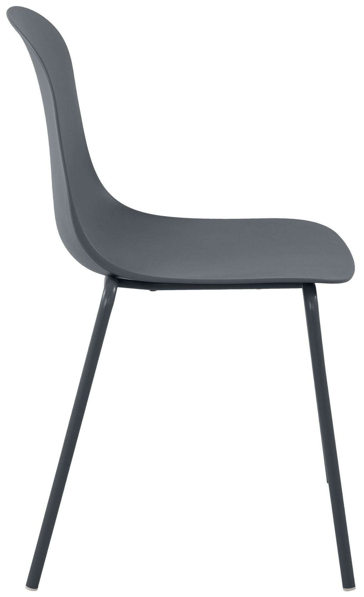 STAPELSTUHL 2 Kunststoff Dunkelgrau - Dunkelgrau, Kunststoff/Metall (51/85/55cm) - CLP