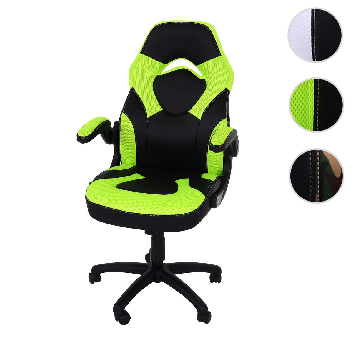 BÜROSTUHL Schwarz, Grün - Schwarz/Grün, Textil (62/116/57cm) - MCW