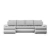 U-SOFA MIT SCHLAFFUNKTION FORESTA, Grau + Grau - Hellgrau/Grau, Textil (302/89/159cm)