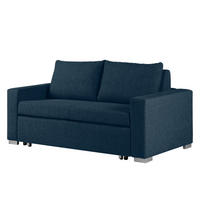 SCHLAFSOFA - Blau/Silberfarben, Textil (153/90/90cm) - home24