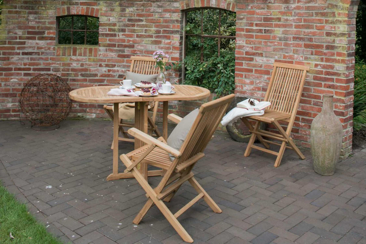 GARTENSTUHL Andover Teak - Naturfarben, Naturmaterialien/Holz (53/89/60cm) - Mr. Deko