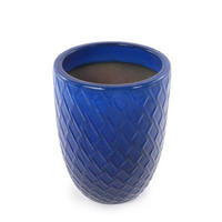 KERAMIKBLUMENTOPF, groß, 42×54cm, rautenförmig, königsblau - Blau, Keramik (42/54/42cm) - Vallsero