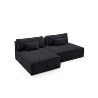 ECKSOFA mit Schlaffunktion Schwarz - Schwarz, Textil (236/148cm) - Furnisell