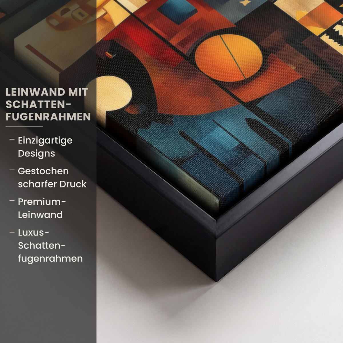 LEINWAND Bilder mit Rahmen - Figuren - Abstrakt - Symbole - 30x20 - Terracotta, Textil (30/20cm) - MuchoWow