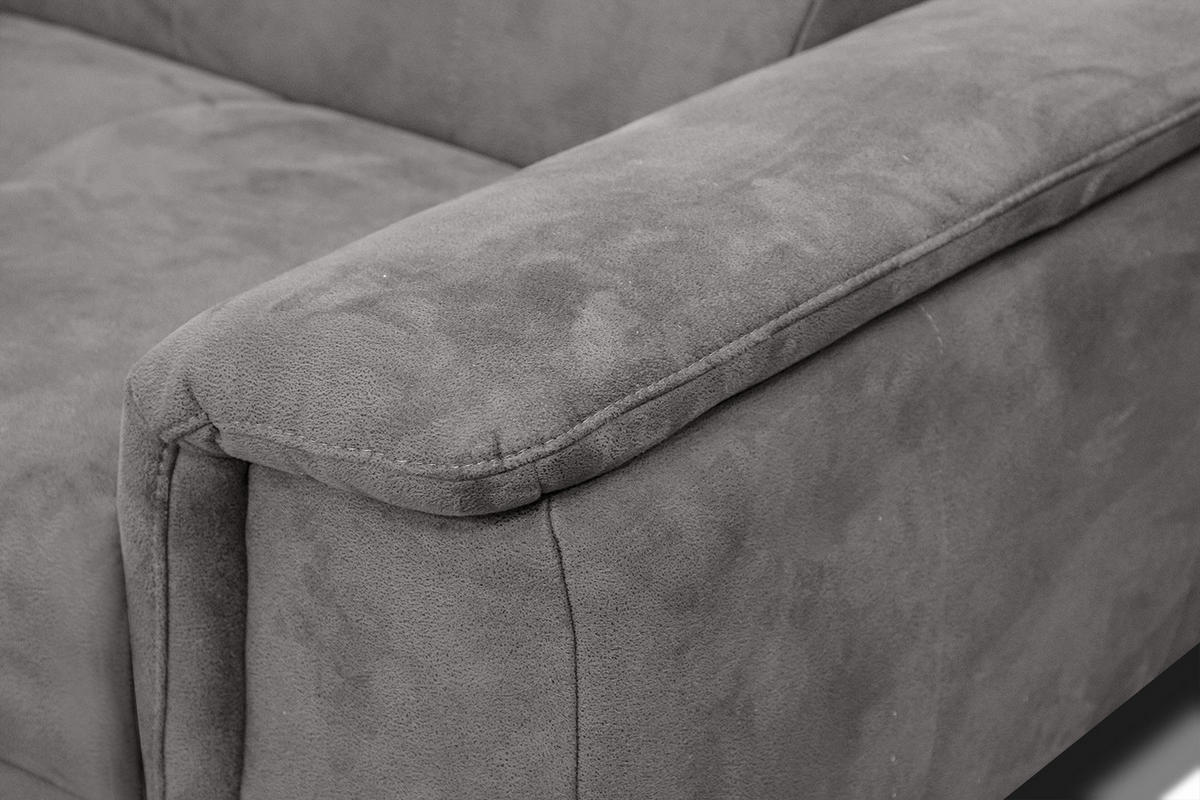 ECKSOFA FIERO 4-Sitzer, hellgrau - Hellgrau/Schwarz, Holzwerkstoff/Textil (158/269cm) - Courtois Laville