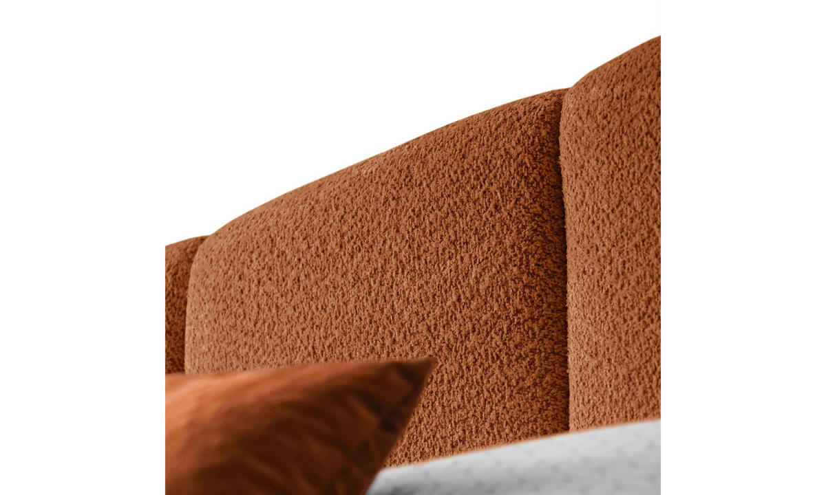 POLSTERBETT ELENA 140x200 cm Kupfer (Anthology 9), 34 Holzlatten, Kopfteil 108 cm - Kupferfarben, Textil (140/200cm) - Lookway