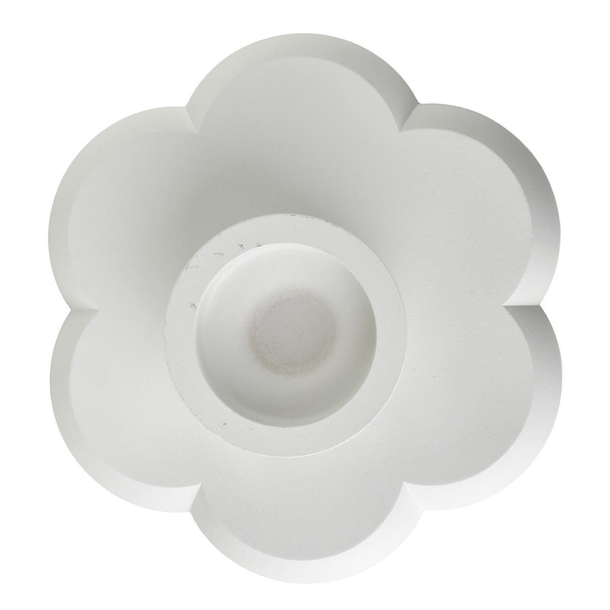 DEKOSCHALE Daz Blume Weiß 30/30/8 cm Holz - Weiß, Holz (30/8cm) - Mondex