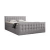 BOXBETT Doppelbett Loures 180x200 cm Grau - Grau, Textil (180/200cm) - Meblito