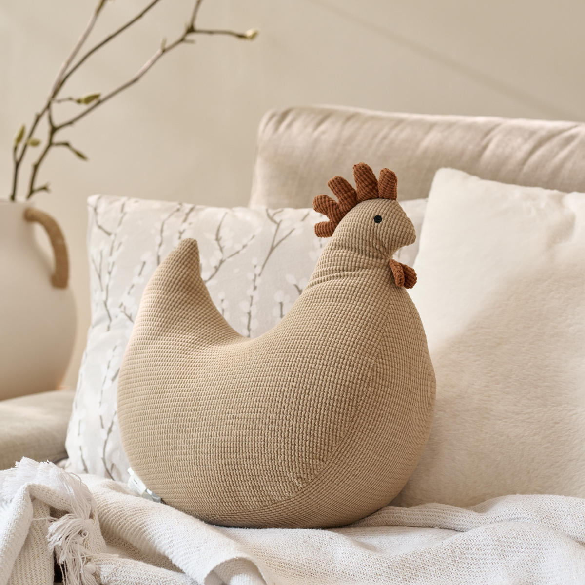 DEKOKISSEN Koko - Beige, Textil (36/30/1cm) - home&you