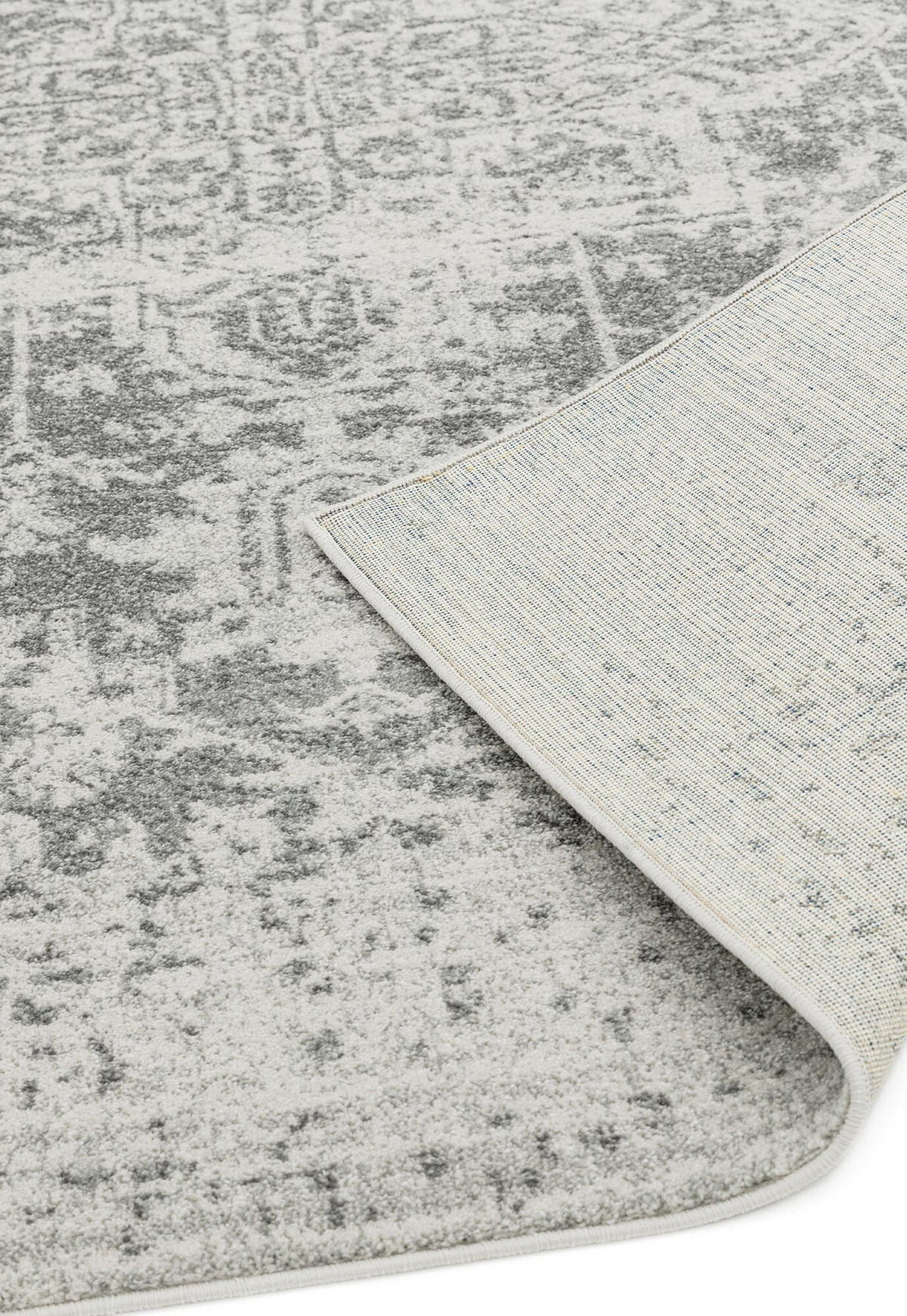 TEPPICH Kunstfaser kurzflor vintage orientalisch LODI-Lambro, Silbergrau 120x170 cm - Silberfarben, Textil (120/170cm) - KADIMA DESIGN