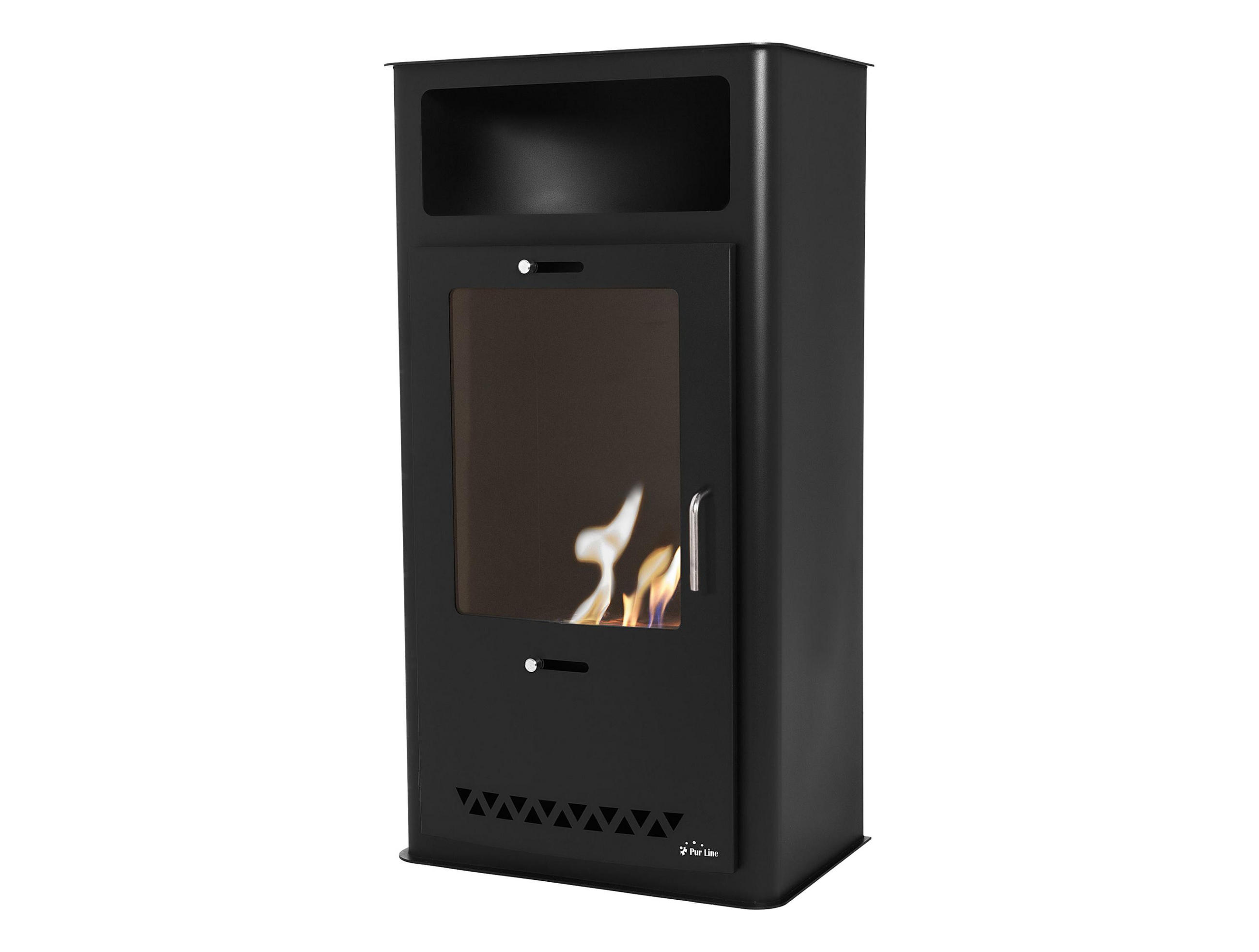 BIOETHANOL-OFEN Schwarz inklusive 2 L-Tank und 3 kW Leistung - Schwarz, Metall (52/98/34cm) - Purline