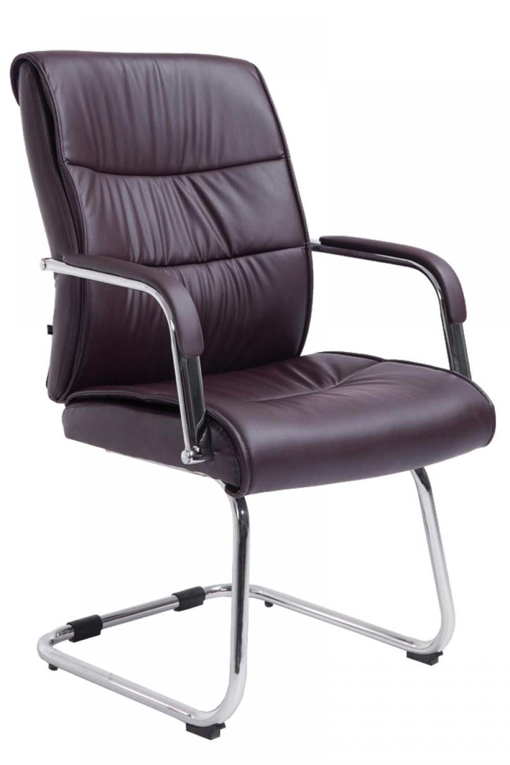 SCHWINGSTUHL Lederlook braun - Chromfarben/Braun, Textil/Metall (58/100/66cm) - CLP