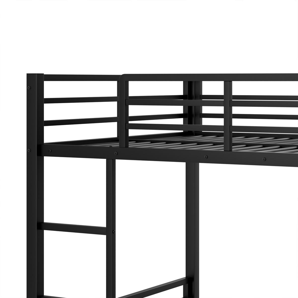 ETAGENBETT 140/200 cm Schwarz - Schwarz, Metall - Raumix