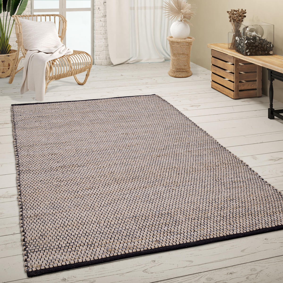 HOCHFLORTEPPICH 160/230 cm Odense 684 - Anthrazit, Textil (160/230cm) - Paco Home