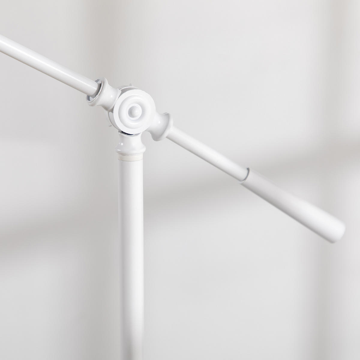STEHLAMPE höhenverstellbar, 40 W Standlampe exkl. Weiß - Weiß, Metall (30/30/155cm) - HOMCOM