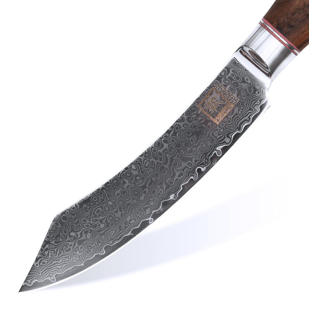 STEAKMESSER-SET 4-TEILIG 12 cm - Nussbaumfarben, Holz/Metall (24cm) - Zayiko