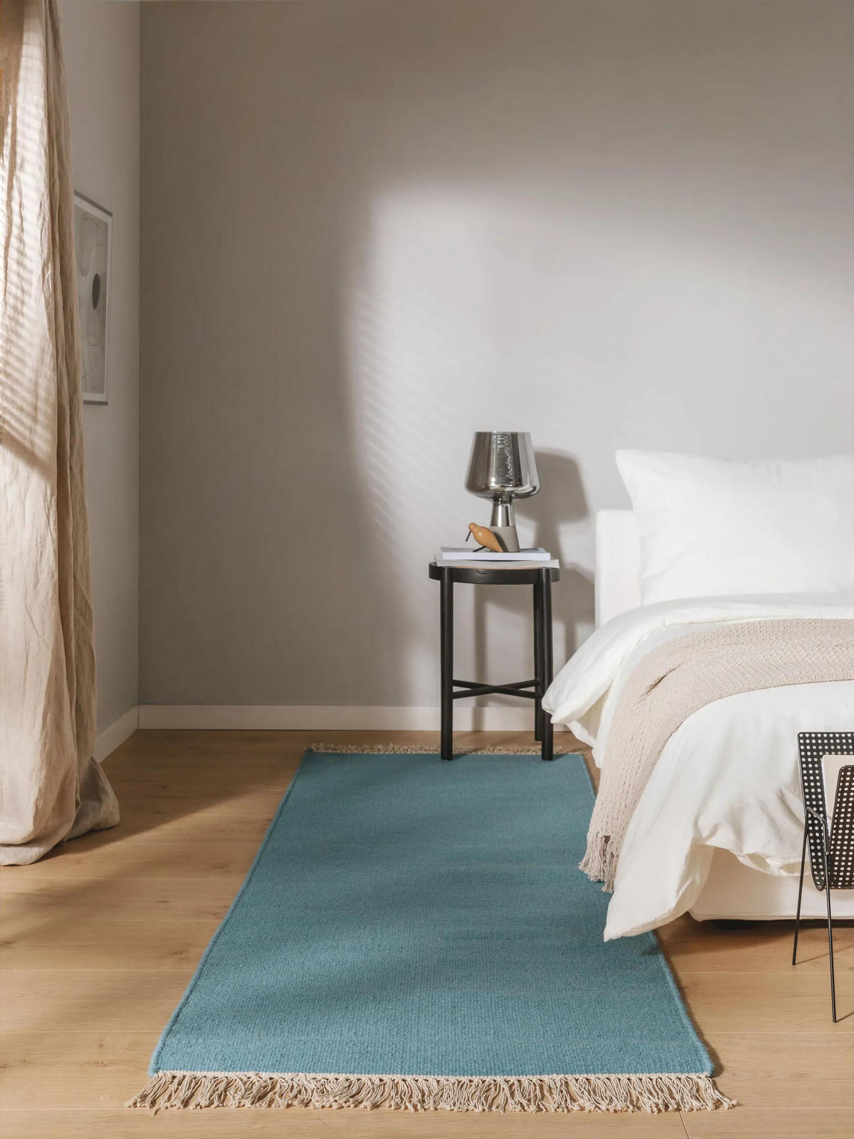 TEPPICH Liv Hellblau 80x250 cm - Hellblau, Textil (80/250cm) - benuta Pop