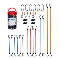 30XSPANNGUMMI - Multicolor, Kunststoff/Metall (1.5/3.5/103cm) - Relaxdays