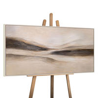 GEMÄLDE Spuren des Windes Schattenfugenrahmen Beige 160x80 cm - Beige, Holz (160/80cm) - YS-art gallery