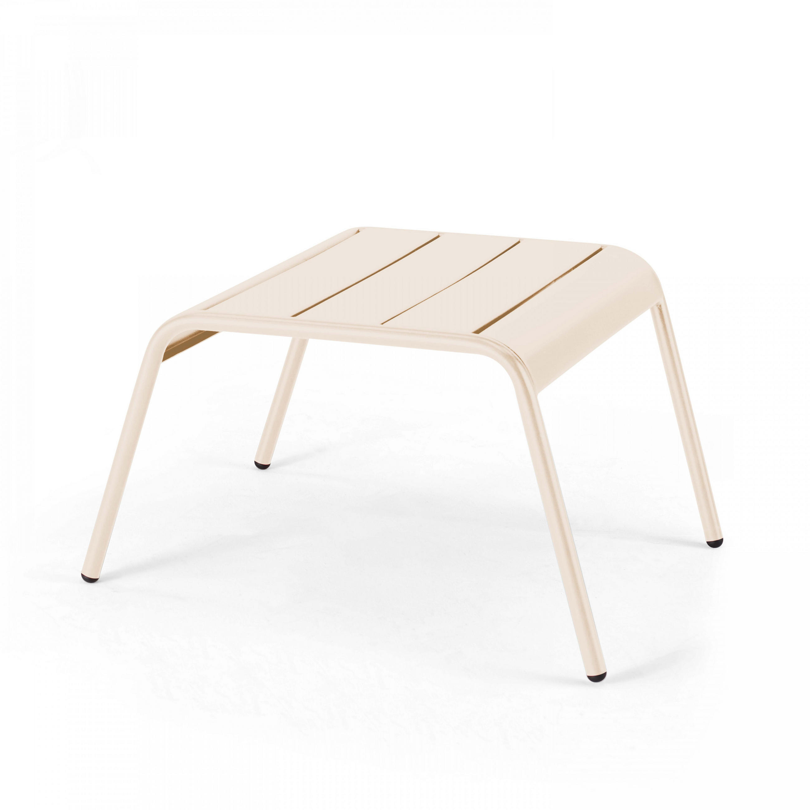 GARTENHOCKER, Elfenbeinfarbe - Beige, Metall (44/30/40cm) - Oviala