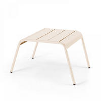 GARTENHOCKER, Elfenbeinfarbe - Beige, Metall (44/30/40cm) - Oviala