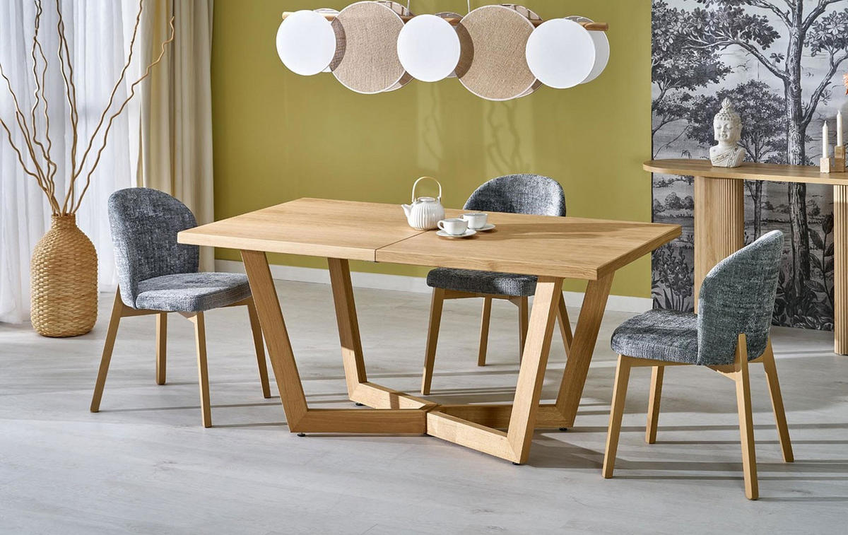 ESSTISCH Massive Eiche Natur 250 / 90 / 77cm - Eichefarben, Holz/Holzwerkstoff (90/250/77cm) - Feldmann-Wohnen