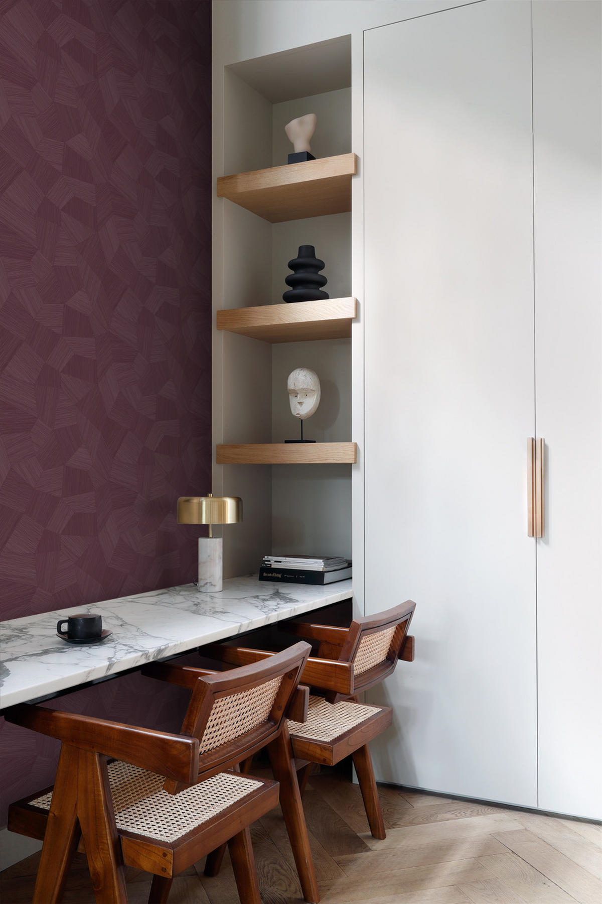 TAPETE 3D-Muster 50 x 900 cm - Lila, Papier (50/900cm) - Origin Wallcoverings