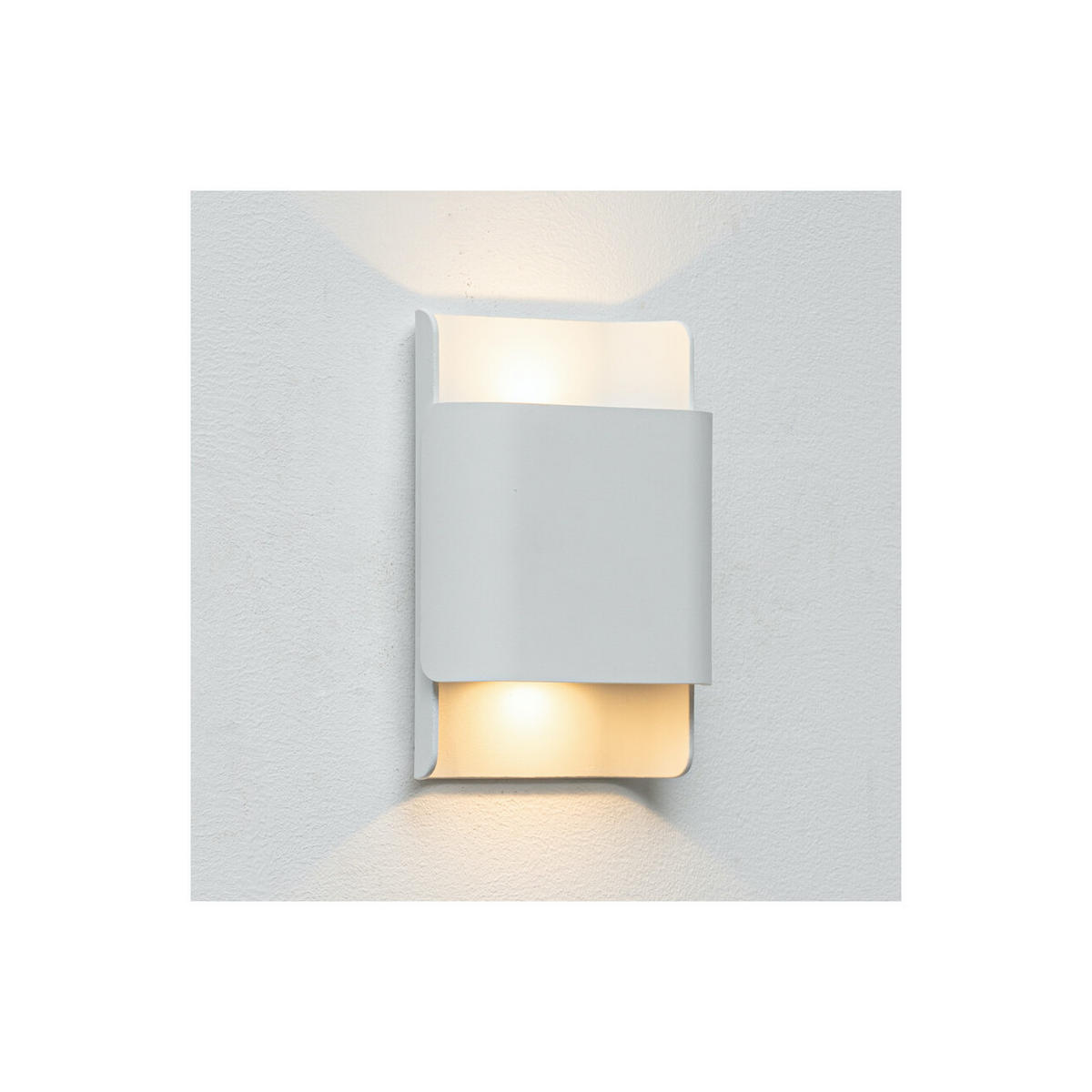 WANDLEUCHTE Laila, Weiß, 18cm - Weiß, Metall (13.2/18/18cm) - KOSILUM