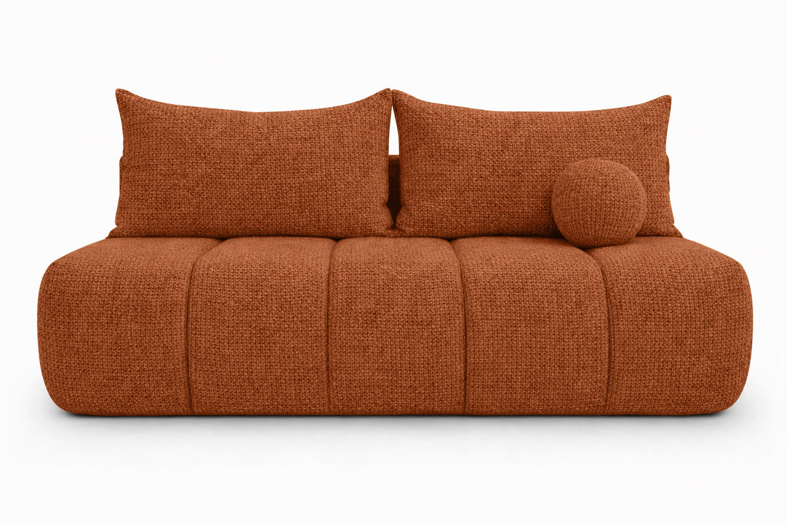 SOFA Mit Schlaffunktion Und Bettkasten, Chenille-Stoff Flow, Kupfer, PIANO - Kupferfarben, Holz (207/91/103cm) - Kaiser Möbel