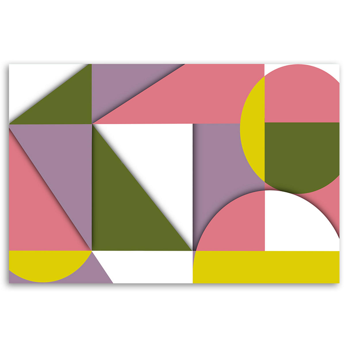 WANDBILD geometrische abstraktionsformen - Lila, Textil (60/40cm) - Feeby