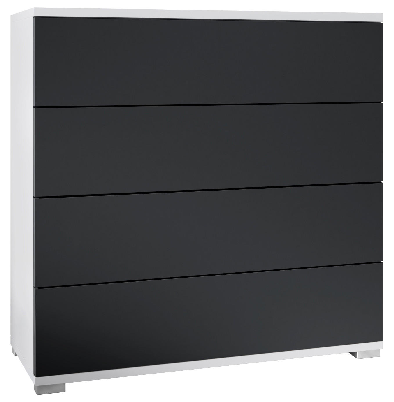 Vladon Kommode Schwarz 76x76x35 cm