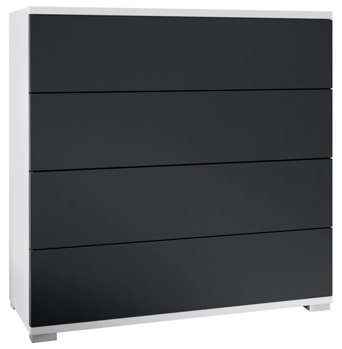KOMMODE Pavos Schwarz matt - Schwarz, Holzwerkstoff (76/76/35cm) - Vladon
