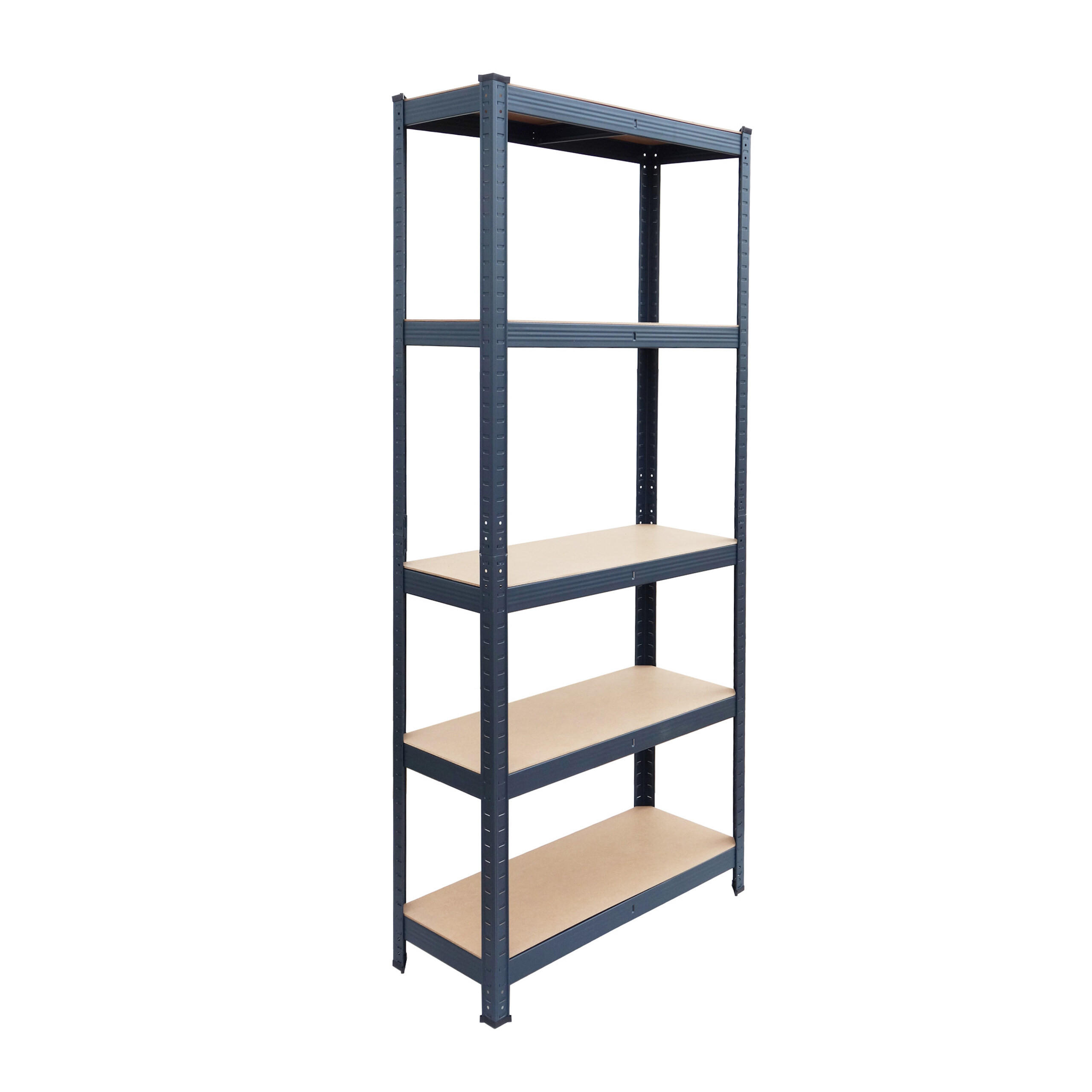 Relaxdays REGÁL Antracit kovový těžkotonážní 5 polic 180 cm