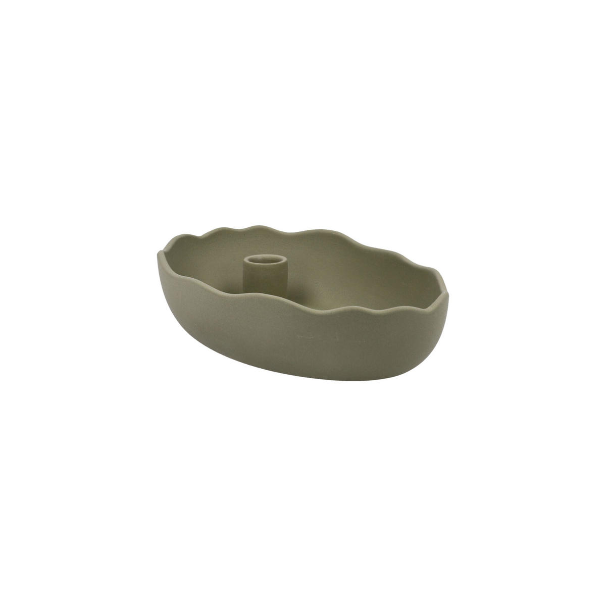 KERZENHALTER Moss Shadow, Porzellan, Grün, 21 cm - Grün, Keramik (13.5/4.5/21cm) - Goebel