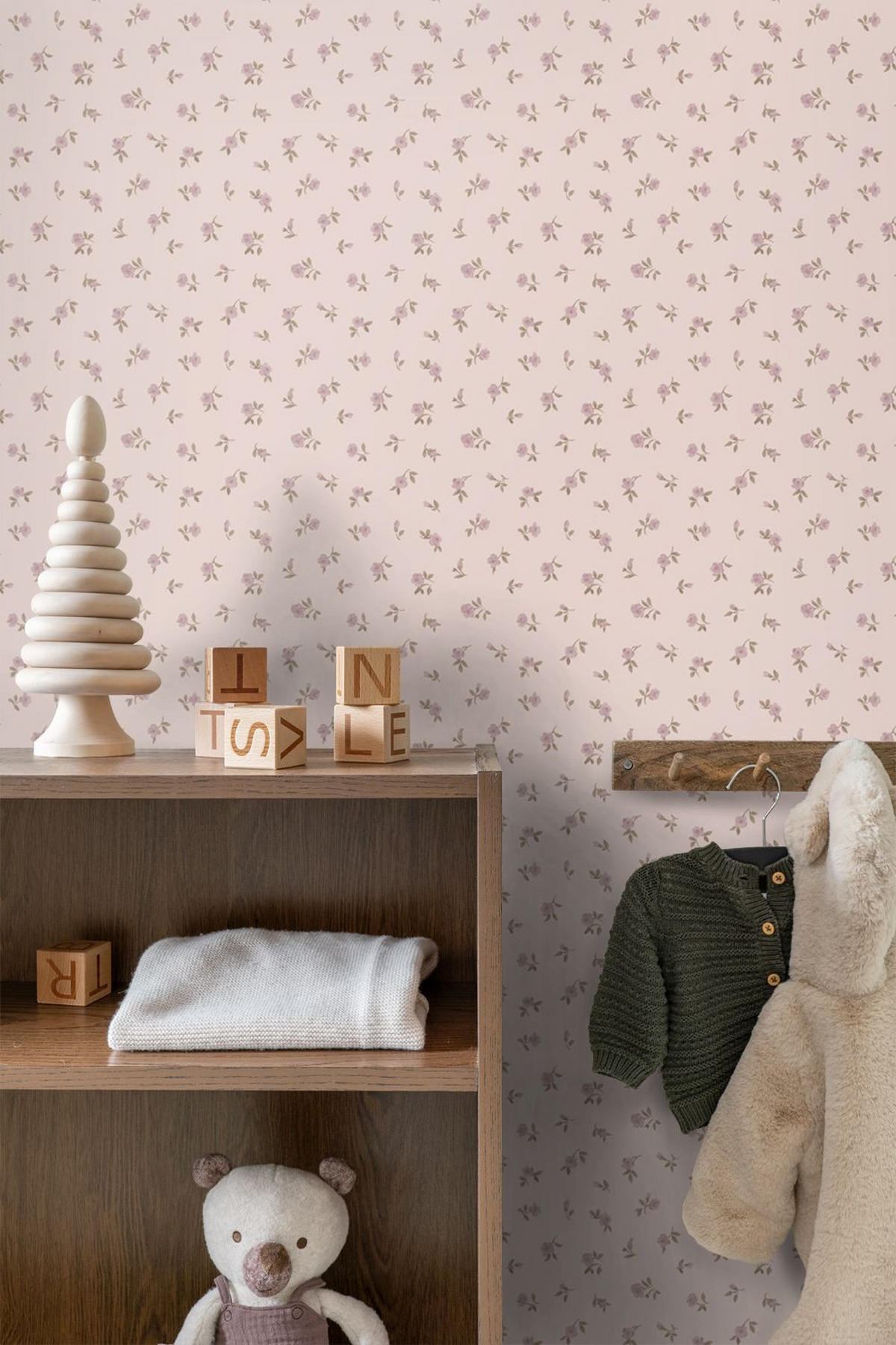 TAPETE Blumenmuster 50 x 900 cm - Lila, Papier (50/900cm) - ESTAhome