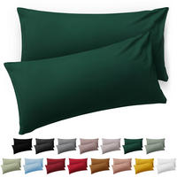 KISSENBEZUG Ellen 50/75 cm, 2er-Set, Dunkelgrün - Dunkelgrün, Textil (75/50cm) - Blumtal