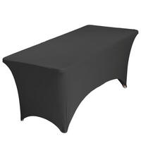TISCHDECKE Spandex Schwarz 122 cm - Schwarz, Textil (75/180/1.5cm)